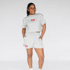 The Kristen Airy Lounge Shorts Roll Tide Woven Label | Heather Grey
