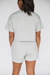 The Kristen Airy Tee Roll Tide Woven Label | Heather Grey