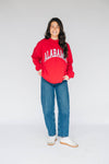 The Madi Classic Mockneck Alabama Applique | Crimson