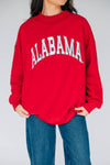 The Madi Classic Mockneck Alabama Applique | Crimson