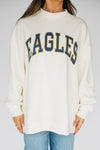 The Madi Classic Mockneck Eagles Applique | Bone