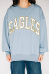 The Mallory Crewneck Eagles Applique | Denim