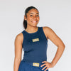 The Alli Airy Tank  Hail Southern Woven Label | Navy