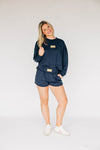 The Ava Airy Crewneck Hail Southern Woven Label | Navy