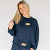 The Ava Airy Crewneck Hail Southern Woven Label | Navy
