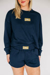 The Ava Airy Crewneck Hail Southern Woven Label | Navy