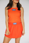 The Alli Ribbed Tank Fighting Gators Woven Label | Orange