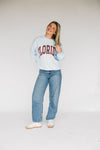 The Mallory Applique Crewneck Florida Applique | Light Blue