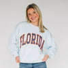 The Mallory Applique Crewneck Florida Applique | Light Blue