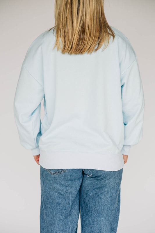 The Mallory Applique Crewneck Florida Applique | Light Blue