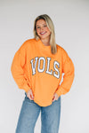 The Madi Classic Mockneck Vols Applique | Bright Orange