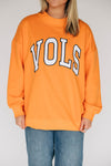 The Madi Classic Mockneck Vols Applique | Bright Orange