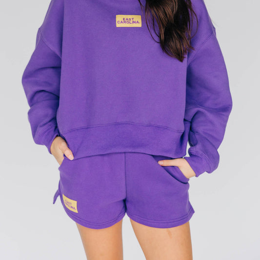 The Becca Shorts Geaux Tigers Woven Label | Purple