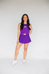 The Alli Airy Tank East Carolina (ECU) Woven Label | Purple