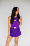 The Alli Tennis Skort East Carolina (ECU) Woven Label | Purple