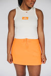 The Alli Airy Tank Go Vols Woven Label | Bone