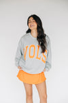 The Mallory Crewneck Vols Applique Arch | Heather Grey