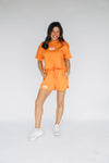 The Kristen Airy Tee Go Vols Woven Label | Bright Orange
