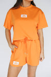 The Kristen Airy Tee Go Vols Woven Label | Bright Orange