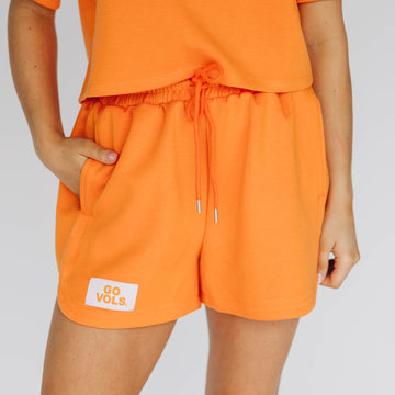 The Kristen Airy Lounge Shorts Go Vols Woven Label | Bright Orange