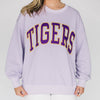 The Mallory Crewneck Tigers Applique | Lavender
