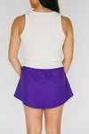 The Alli Ribbed Tank Geaux Tigers Woven Label | Bone