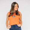 The Anna Active Tank War Eagle Woven Label | Orange