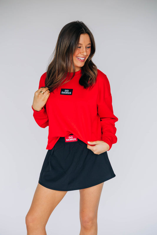 The Alli Tennis Skort Go Dawgs Woven Label | Black