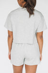 The Kristen Airy Lounge Shorts Go Dawgs Woven Label | Heather Grey