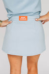 The Anna Active Skort War Eagle Woven Label | Light Blue