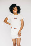 The Hayden High Waisted Skort War Eagle Woven Label | Bone