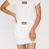 The Hayden High Waisted Skort War Eagle Woven Label | Bone