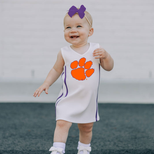 The Clemson University | White V-Neck Cheer Dress
