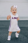 The LSU | White V-Neck Cheer Dress