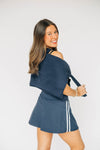 The Savannah Sporty Skort War Eagle Woven Label | Navy