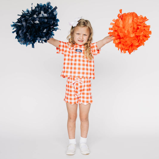 The Sue Scalloped Set Auburn | Youth Orange