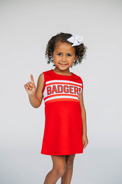 The University of Wisconsin | Bright Red Striped Cheer Dress