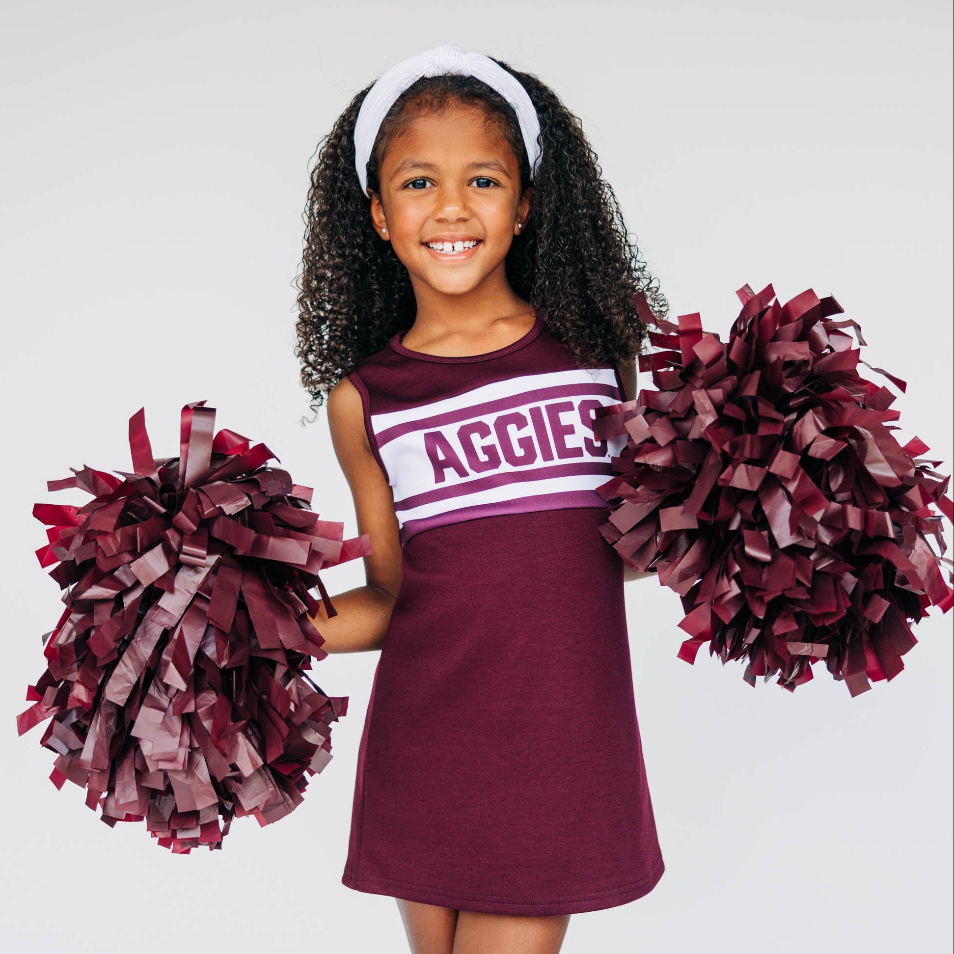 The Auburn University | Navy Power Stripe V-Neck Cheer Dress *LOGO