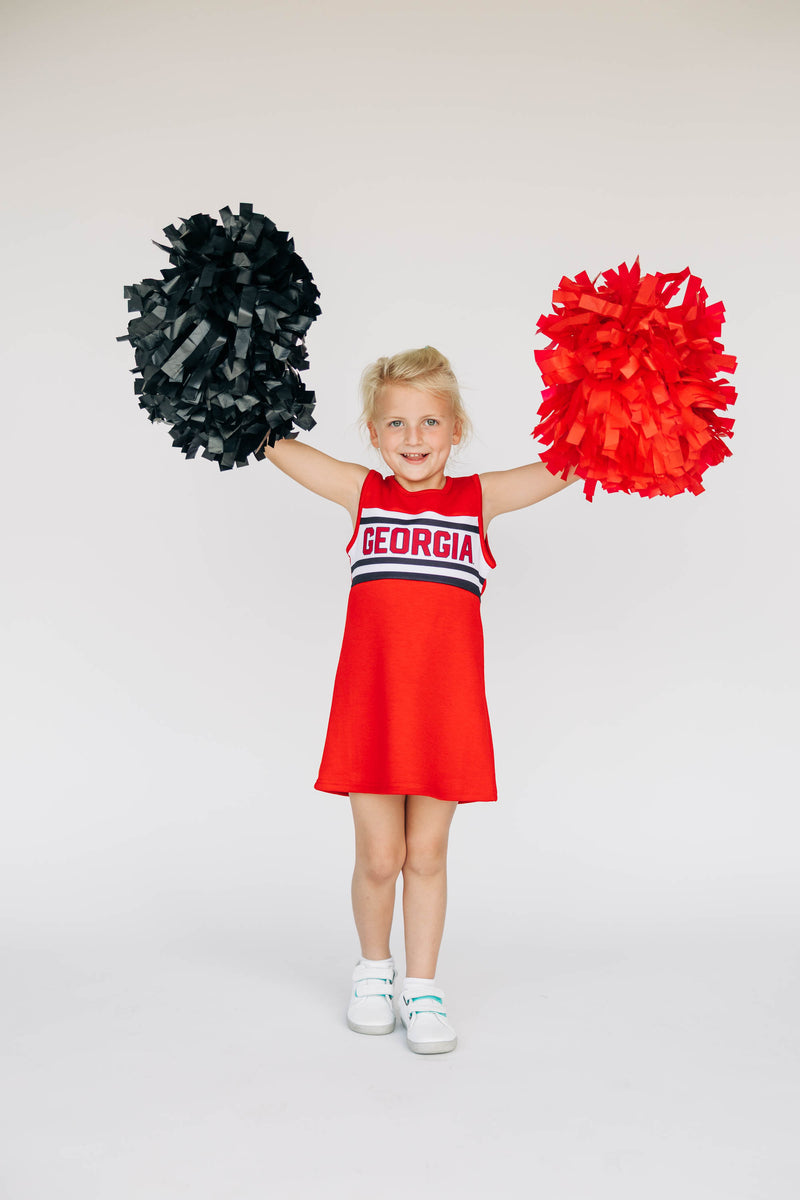 The University of Georgia | Bright Red Striped Cheer Dress