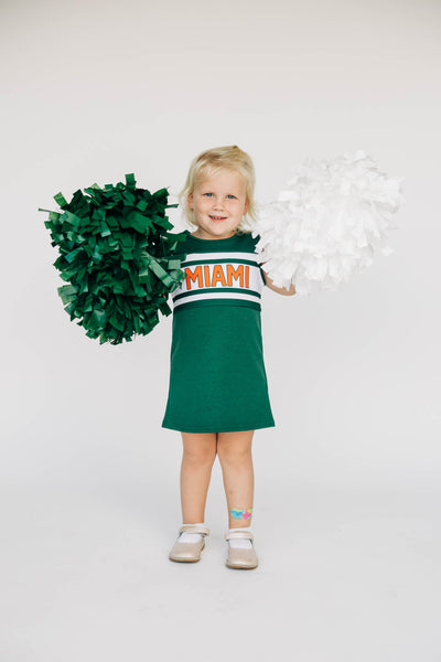 The University of Miami | Green Striped Cheer Dress