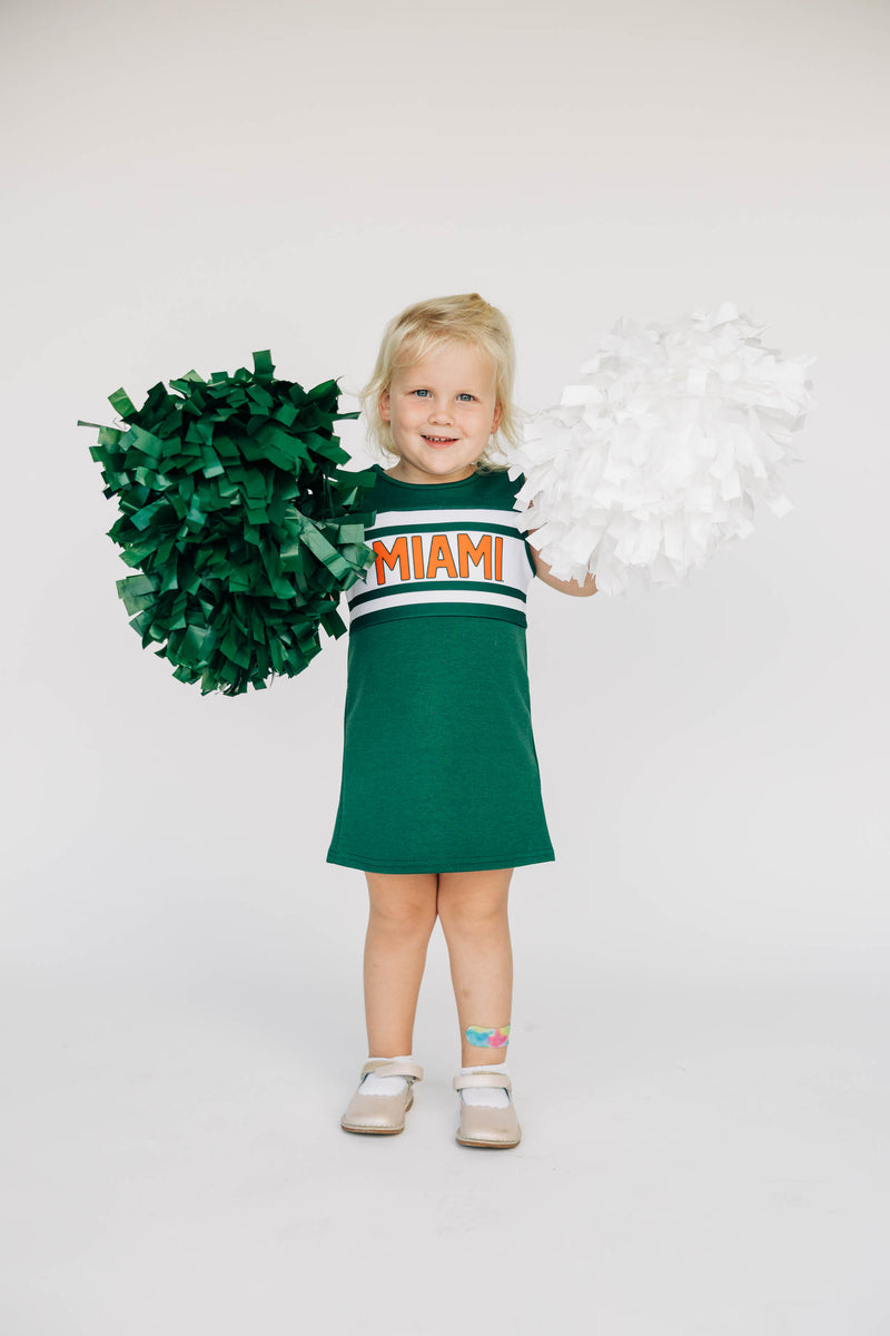 The University of Miami | Green Striped Cheer Dress