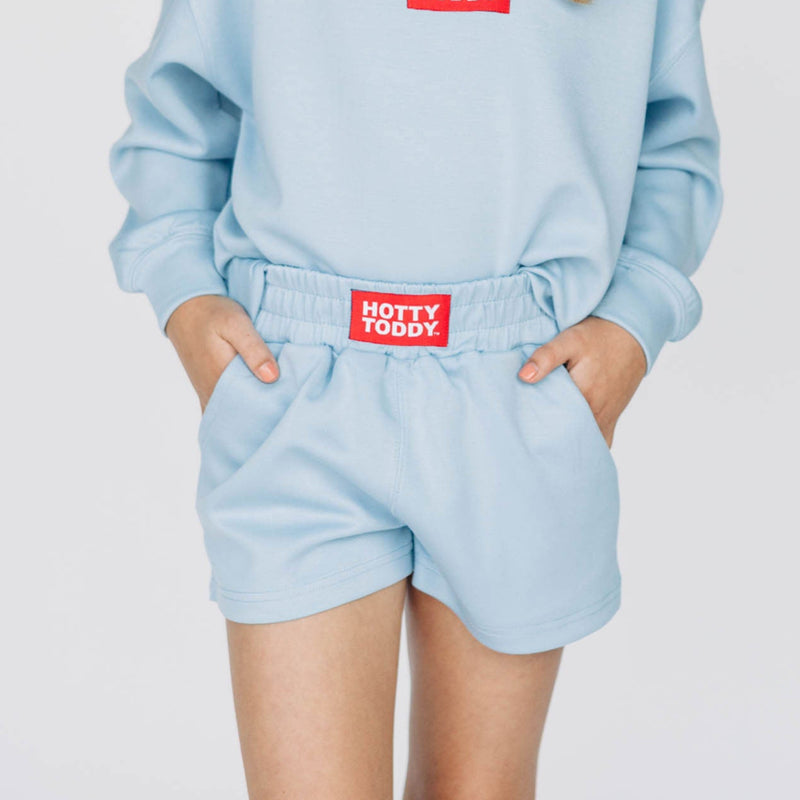 The Youth Light Blue Ava Airy Shorts | Hotty Toddy Woven Label