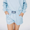 The Ava Airy Shorts War Eagle Woven Label | Youth Light Blue