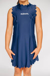 The Sarah Scalloped Dress Auburn | Youth & Toddler Navy