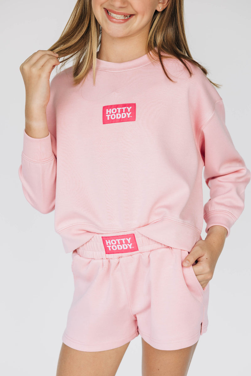 The Youth Light Pink Ava Airy Shorts | Hotty Toddy Woven Label