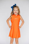 The Sarah Scalloped Dress Auburn | Youth & Toddler Orange