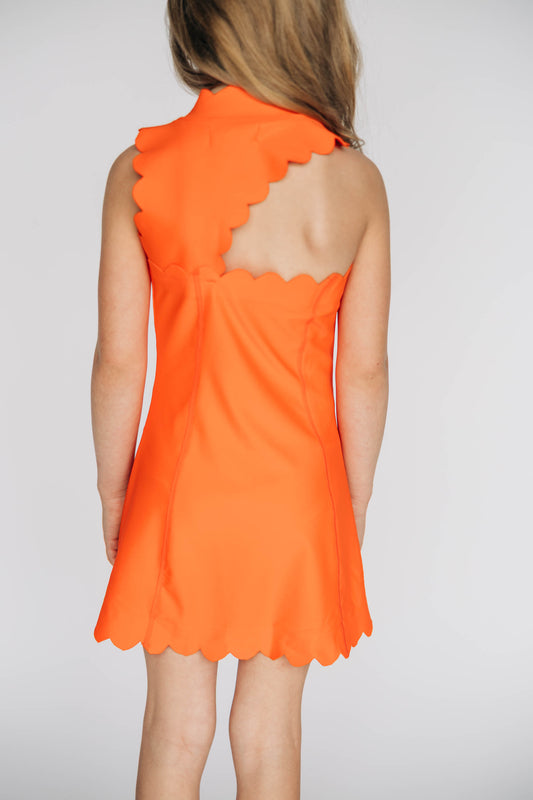 The Sarah Scalloped Dress Auburn | Youth Orange