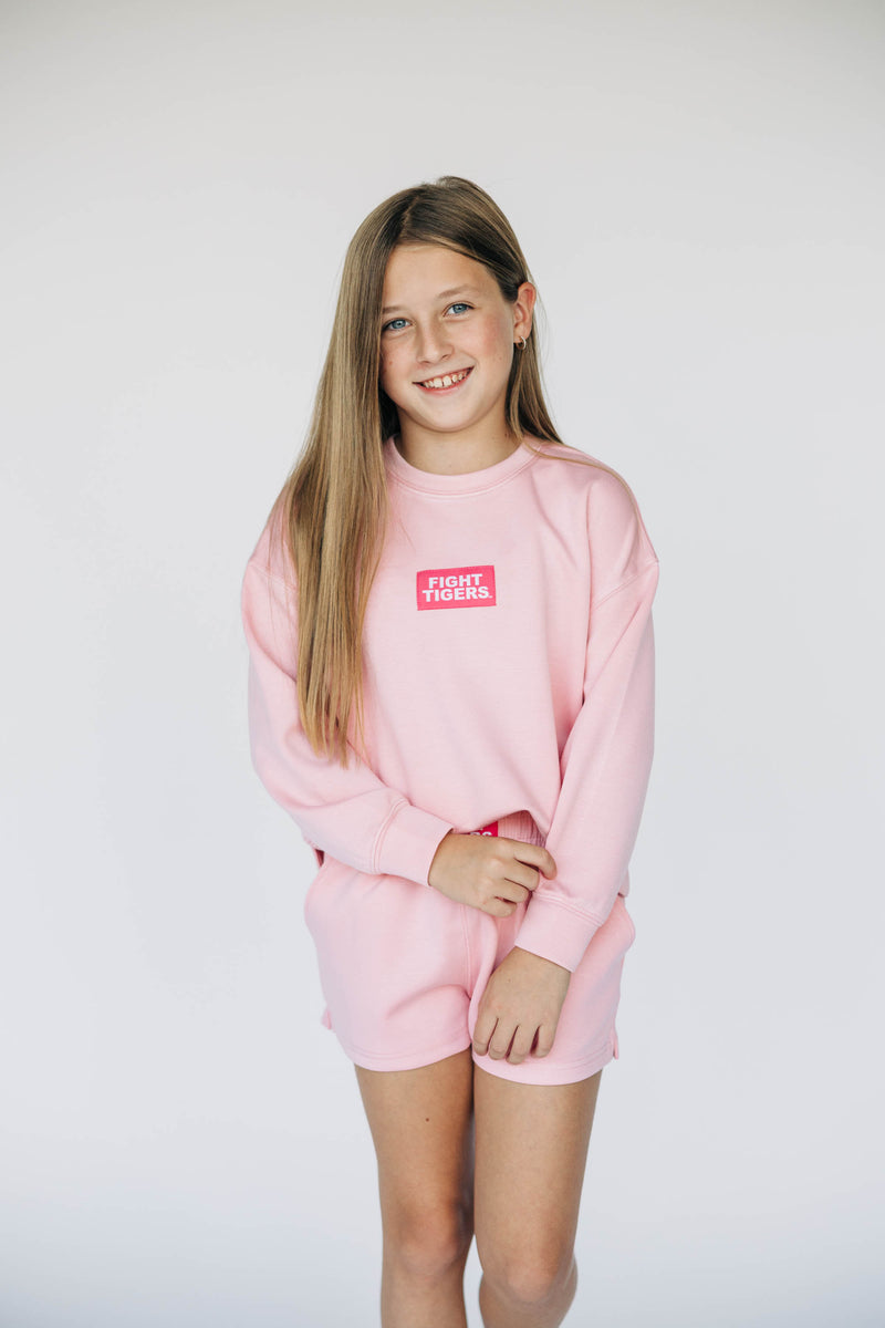 The Youth Light Pink Ava Airy Shorts | Fight Tigers Woven Label