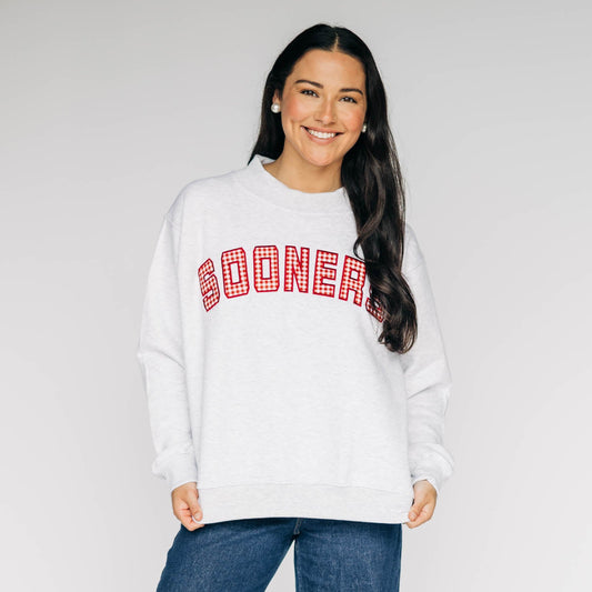 The Mallory Mockneck Oklahoma Gingham | Ash