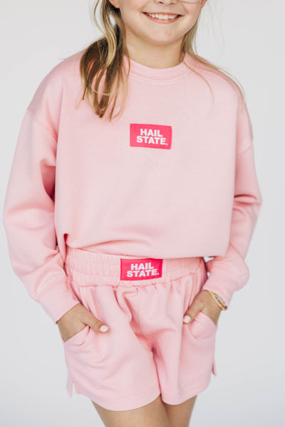 The Youth Light Pink Ava Airy Shorts | Hail State Woven Label